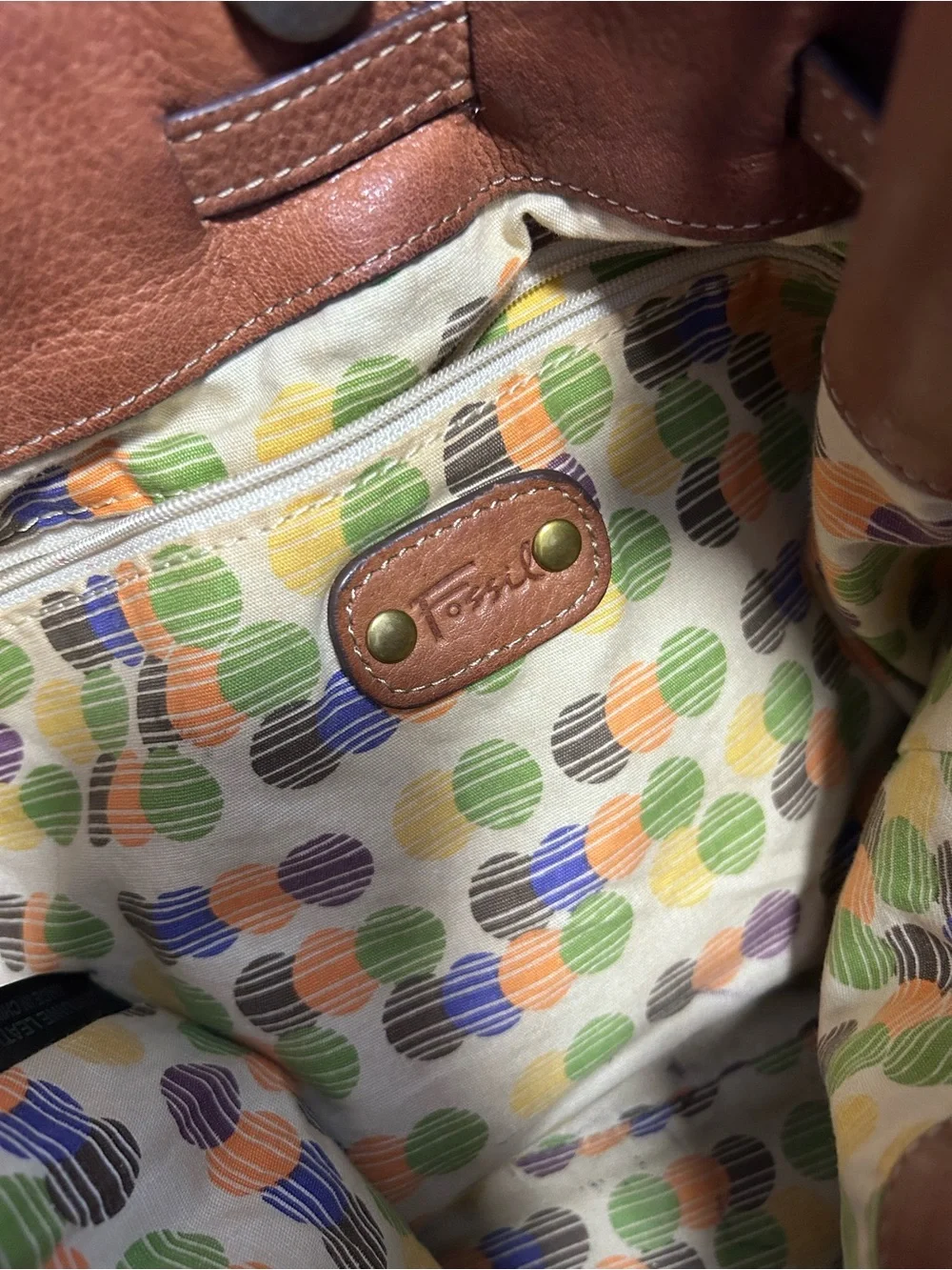 Fossil Brown Leather Slouchy Hobo Bag Purse